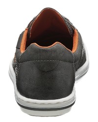 dunkelgraue Leder niedrige Sneakers von Rieker