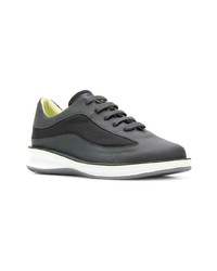 dunkelgraue Leder niedrige Sneakers von Camper