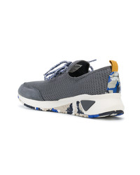 dunkelgraue Leder niedrige Sneakers von Diesel