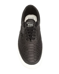 dunkelgraue Leder niedrige Sneakers von Vans