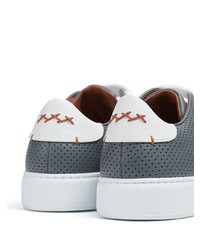 dunkelgraue Leder niedrige Sneakers von Ermenegildo Zegna