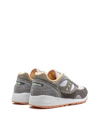 dunkelgraue Leder niedrige Sneakers von Saucony