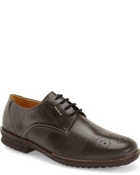 dunkelgraue Leder Oxford Schuhe