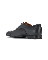 dunkelgraue Leder Oxford Schuhe von Santoni