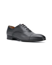 dunkelgraue Leder Oxford Schuhe von Santoni