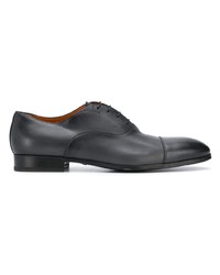 dunkelgraue Leder Oxford Schuhe von Santoni