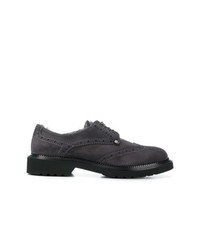dunkelgraue Leder Oxford Schuhe von Cesare Paciotti
