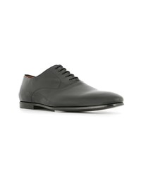 dunkelgraue Leder Oxford Schuhe von Lanvin