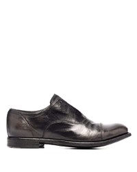 dunkelgraue Leder Oxford Schuhe von Officine Creative
