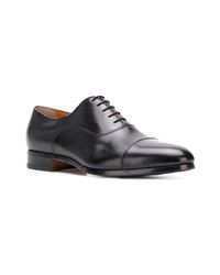 dunkelgraue Leder Oxford Schuhe von Santoni
