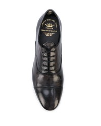 dunkelgraue Leder Oxford Schuhe von Officine Creative