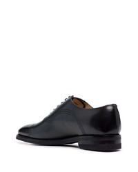 dunkelgraue Leder Oxford Schuhe von Bally