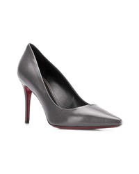 dunkelgraue Leder Pumps von Deimille