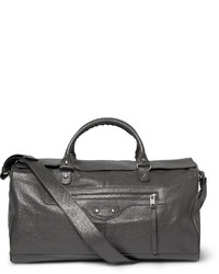 dunkelgraue Leder Reisetasche von Balenciaga