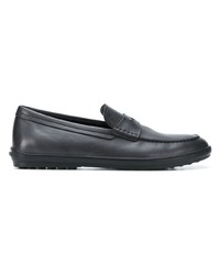 dunkelgraue Leder Slipper von Tod's