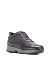 dunkelgraue Leder Sportschuhe von Hogan