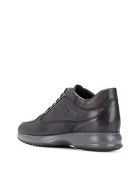 dunkelgraue Leder Sportschuhe von Hogan