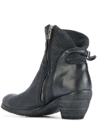 dunkelgraue Leder Stiefeletten von Officine Creative