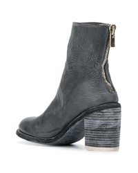 dunkelgraue Leder Stiefeletten von Guidi