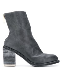 dunkelgraue Leder Stiefeletten von Guidi