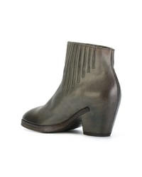 dunkelgraue Leder Stiefeletten von Del Carlo