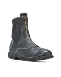 dunkelgraue Leder Stiefeletten von Guidi