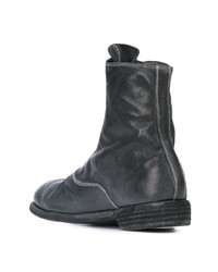 dunkelgraue Leder Stiefeletten von Guidi