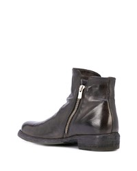 dunkelgraue Leder Stiefeletten von Officine Creative