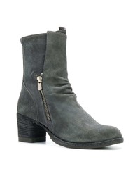 dunkelgraue Leder Stiefeletten von Officine Creative