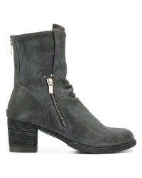 dunkelgraue Leder Stiefeletten von Officine Creative