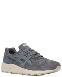 dunkelgraue Leder Turnschuhe von Asics