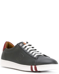 dunkelgraue Leder Turnschuhe von Bally