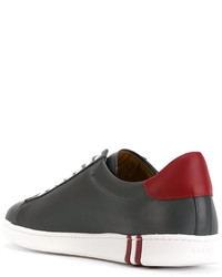 dunkelgraue Leder Turnschuhe von Bally