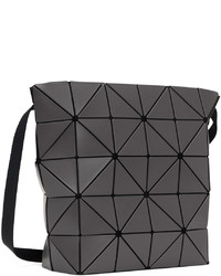 dunkelgraue Leder Umhängetasche von Bao Bao Issey Miyake