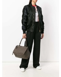 dunkelgraue Leder Umhängetasche von Givenchy