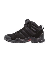 dunkelgraue Lederarbeitsstiefel von adidas
