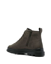 dunkelgraue Lederarbeitsstiefel von Camper