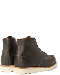 dunkelgraue Lederarbeitsstiefel von Red Wing Shoes