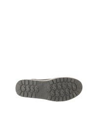 dunkelgraue Lederfreizeitstiefel von BM Footwear