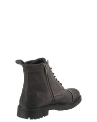 dunkelgraue Lederfreizeitstiefel von Pepe Jeans