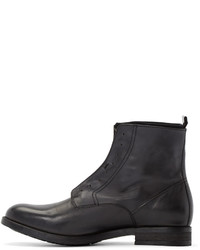 dunkelgraue Lederstiefel von Diesel