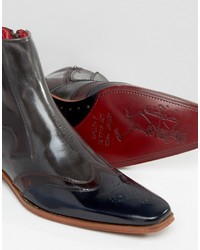 dunkelgraue Lederstiefel von Jeffery West