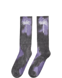 dunkelgraue Mit Batikmuster Socken von Palm Angels