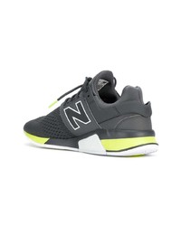 dunkelgraue niedrige Sneakers von New Balance