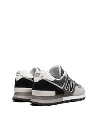 dunkelgraue niedrige Sneakers von New Balance