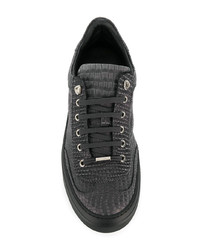 dunkelgraue niedrige Sneakers von Jimmy Choo