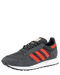 dunkelgraue niedrige Sneakers von adidas Originals