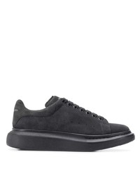 dunkelgraue niedrige Sneakers von Alexander McQueen