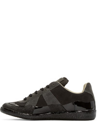 dunkelgraue niedrige Sneakers von Maison Margiela