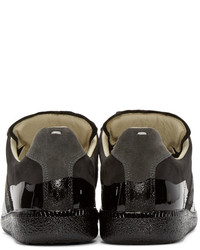 dunkelgraue niedrige Sneakers von Maison Margiela